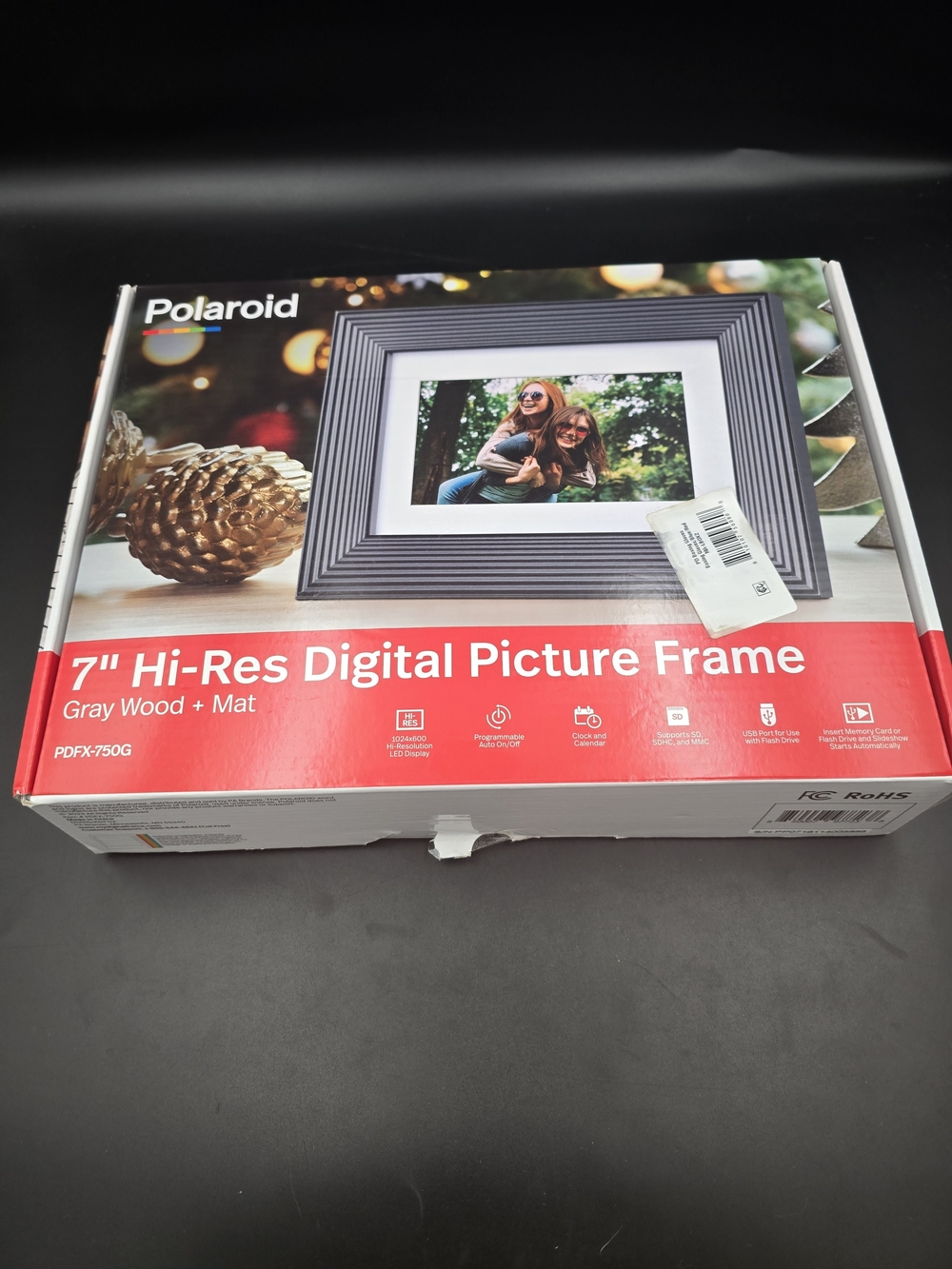 Polaroid 7" Hi-Res Digital Picture Frame - Gray
